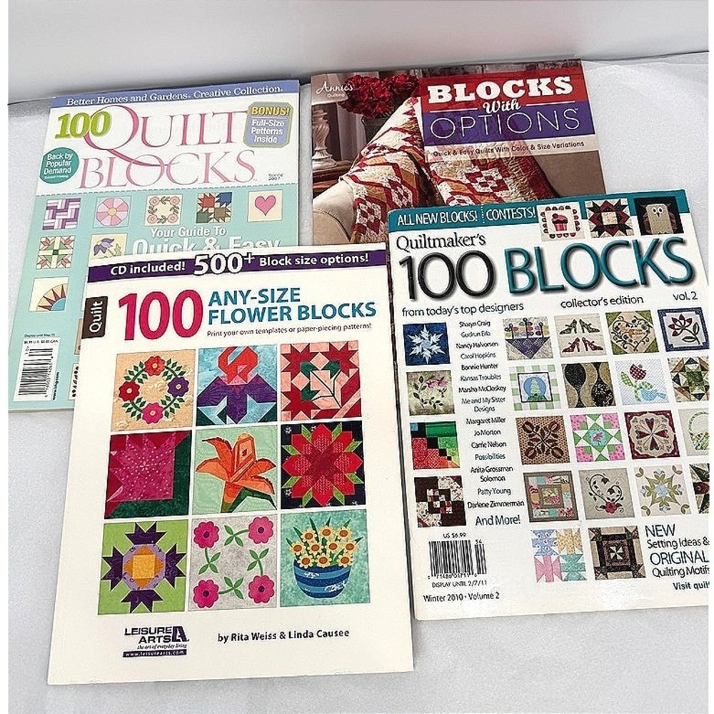 Quilting Block Magazine Book Mixed Lot Crafting DIY LOT of 4 Patterns Projects